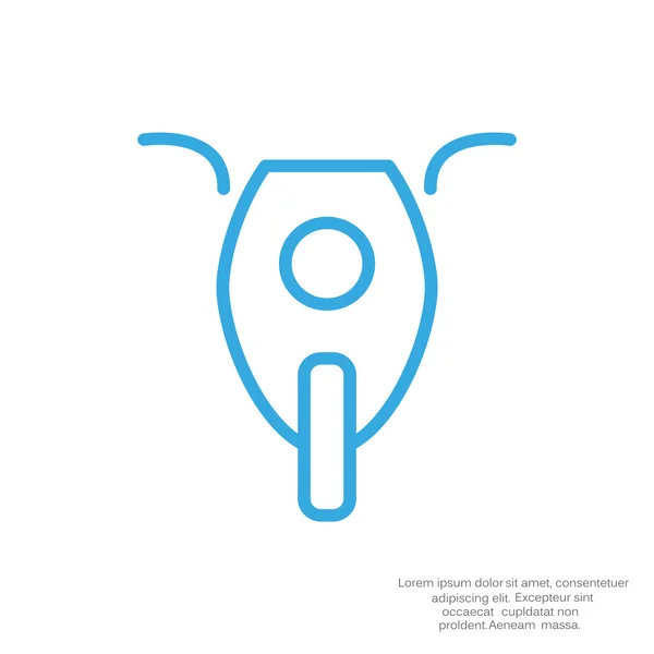 Simple motorcycle web icon — Stock Vector