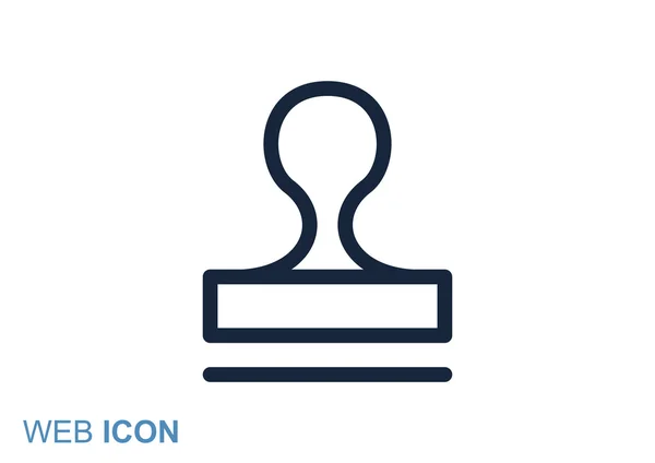 Foka ikona koncepcja stamper, profil ilustracja wektorowa — Wektor stockowy