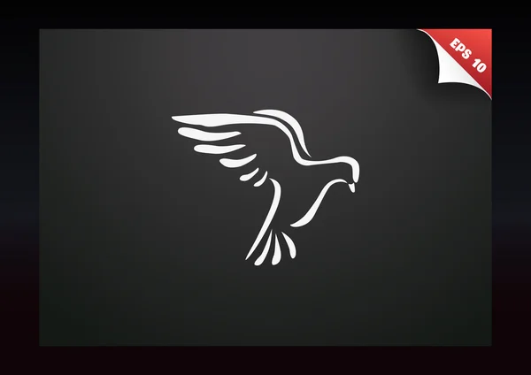 Pigeon simple icône web — Image vectorielle