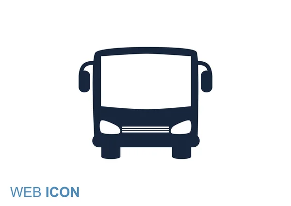 Einfache Bus Front Web-Ikone — Stockvektor