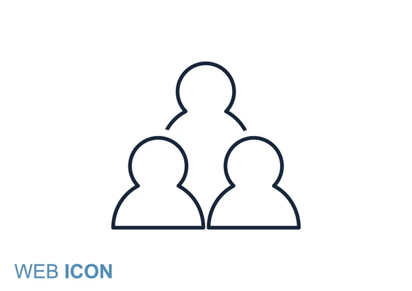 Groupe de personnes icône web simple — Image vectorielle