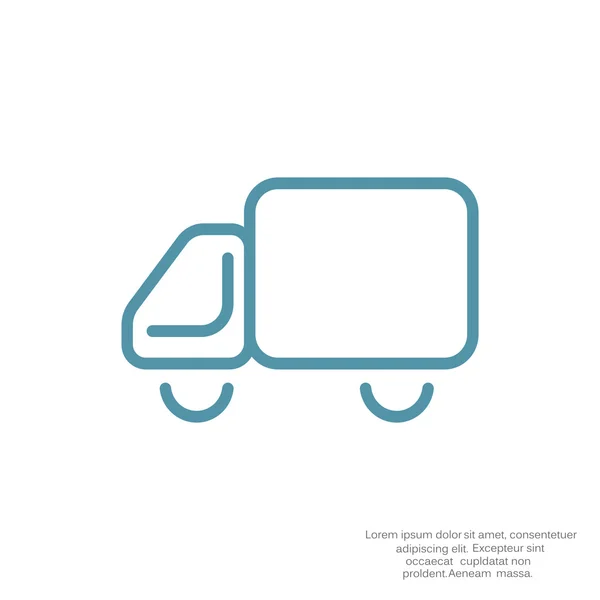Icône web camion simple — Image vectorielle