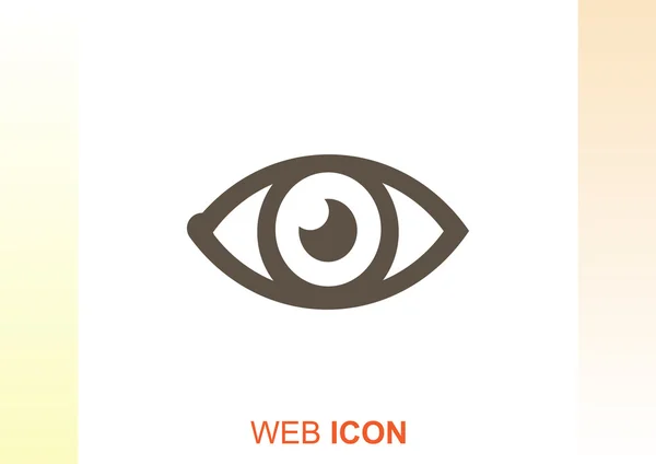 Titta på ögonikonen web — Stock vektor