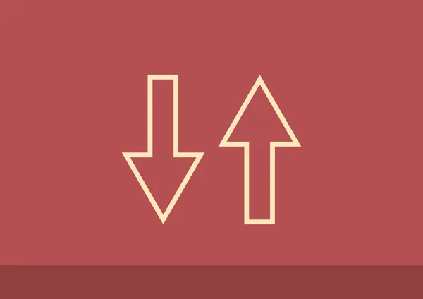 Two arrows icon, reverse concept, simple vector illustration — Stock Vector