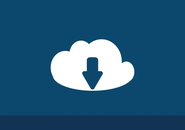 Símbolo de upload de arquivos em nuvem, ilustração vetorial de contorno — Vetor de Stock