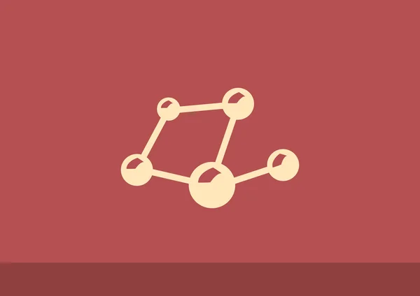 Moleculaire samengestelde web pictogram — Stockvector