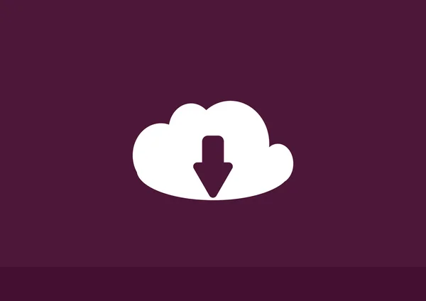 Símbolo de upload de arquivos na nuvem — Vetor de Stock