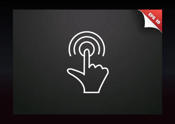 Pantalla táctil icono web — Archivo Imágenes Vectoriales