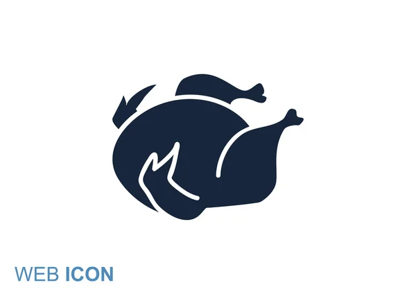 Pollo asado icono web — Archivo Imágenes Vectoriales