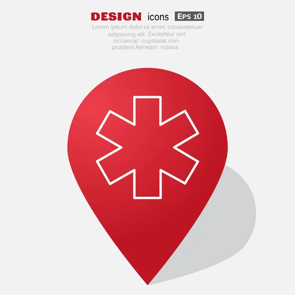 Символ медицини проста веб іконка — стоковий вектор