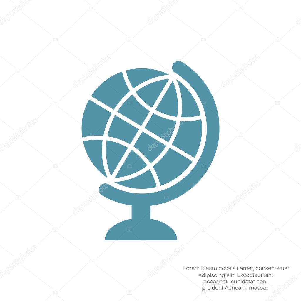 Simple globe web icon
