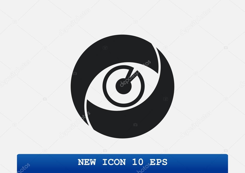Lens eye web icon