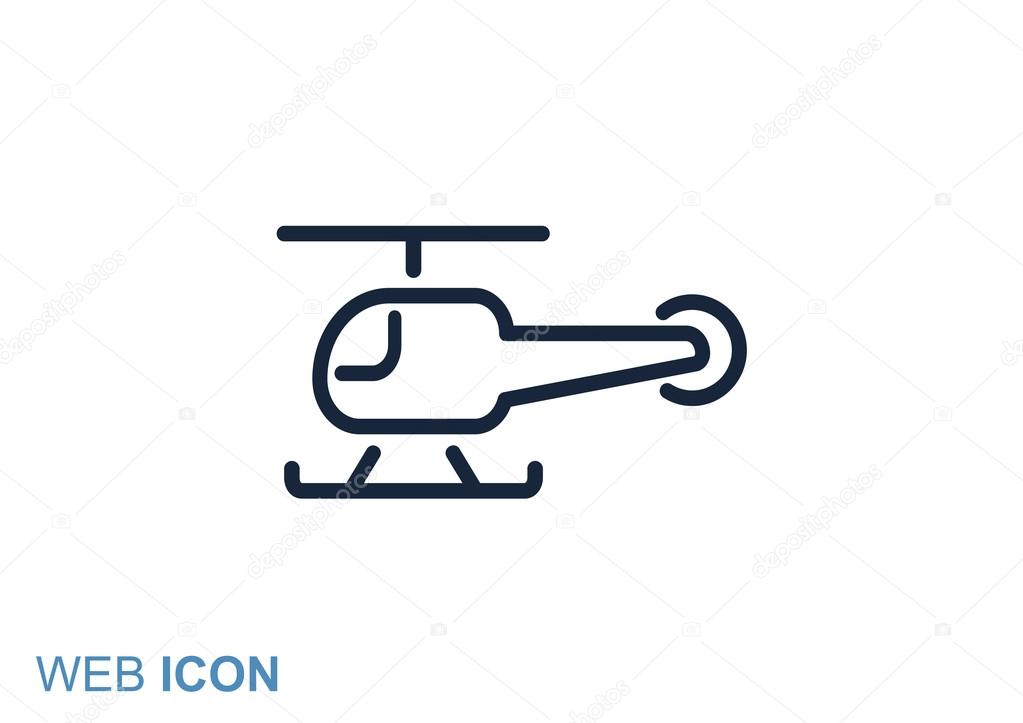 Simple helicopter web icon