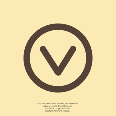 Chek işareti ile kene simgesi