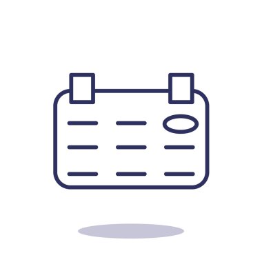 Takvim basit web simgesi yaprak