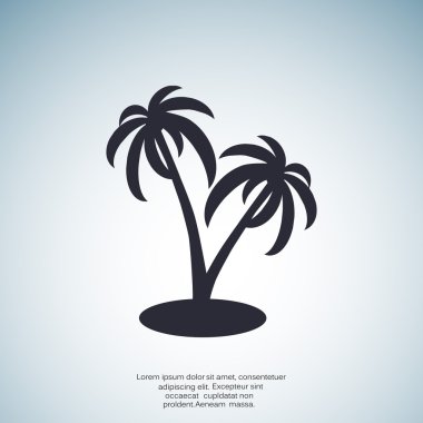 palmiye ağaçları ile egzotik ada