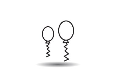 Basit balonlar anahat simgesini