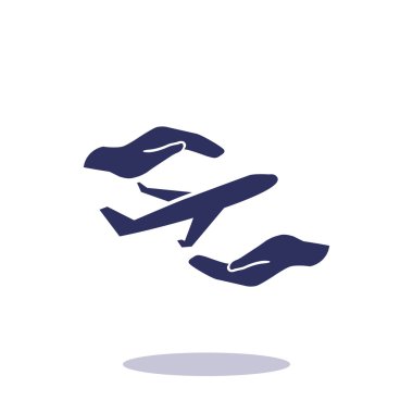 Uçak eller web simgesi