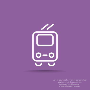 Basit tramvay web simgesi