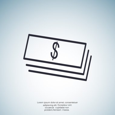 Dolar web simgesi yığını