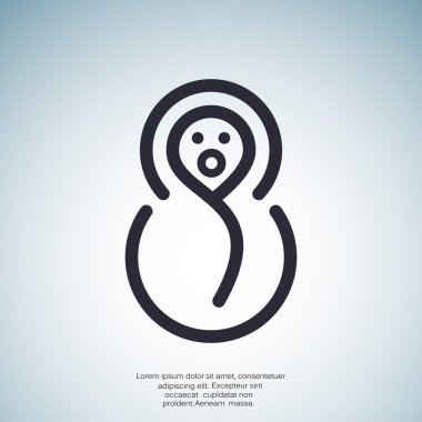 Basit çizgiler bebek bebek simge