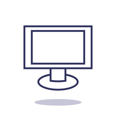 Boş monitör ekran web simgesi