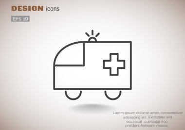 Ambulans araba web simgesi