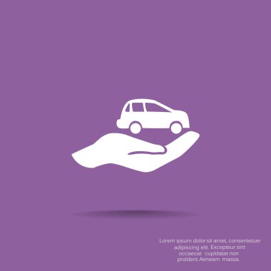 Araba koruma kavramı simgesi