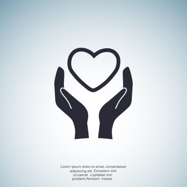 Eller basit simgesi kalp