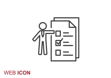 İnsan ile web simgesi listelemek için