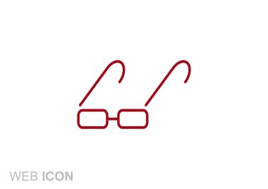 Basit dikdörtgen gözlük simgesi