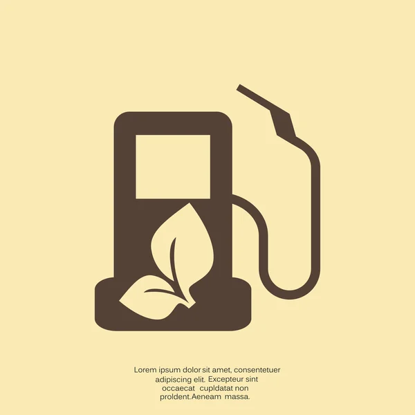 Eco brandstof eenvoudige pictogram — Stockvector