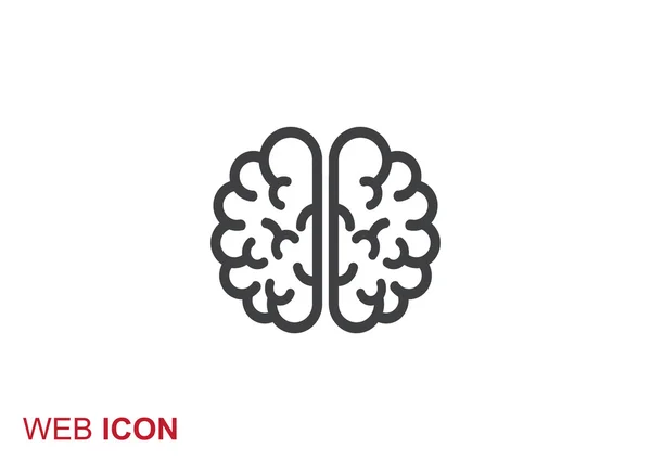 Menselijk brein web pictogram — Stockvector