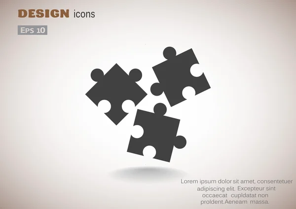 Elementos del rompecabezas icono web simple, esquema ilustración vectorial — Archivo Imágenes Vectoriales