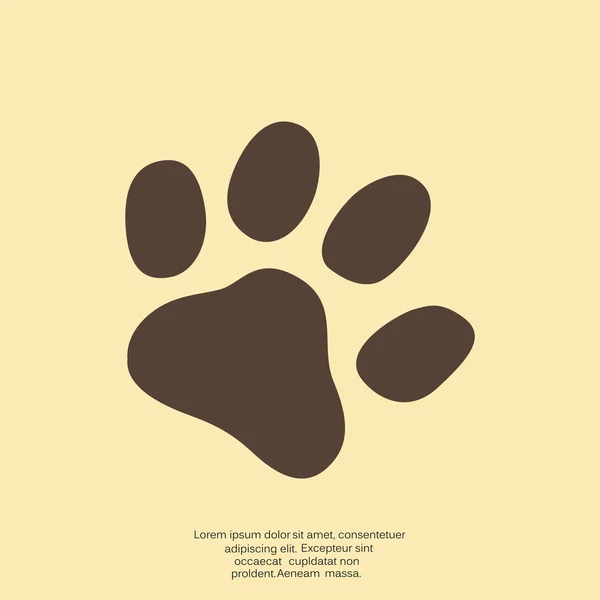 Dog paw track simple icon — Stock Vector