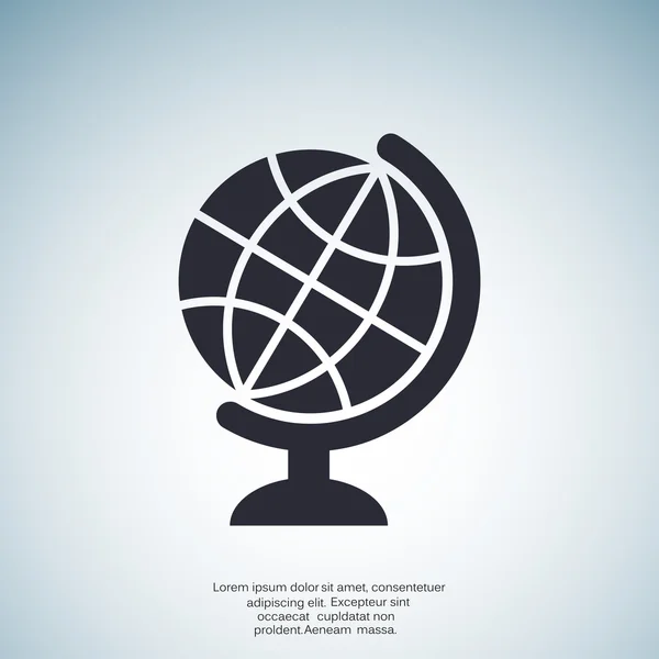 Glob prosty tkanina ikona, profil ilustracja wektorowa — Wektor stockowy