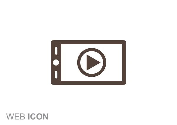 Signo de vídeo en la pantalla del smartphone — Archivo Imágenes Vectoriales