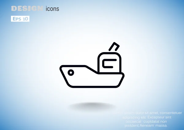 Simple remolcador icono web — Archivo Imágenes Vectoriales