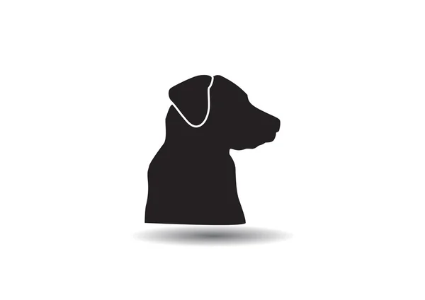 Signe avec silhouette de chien domestique — Image vectorielle