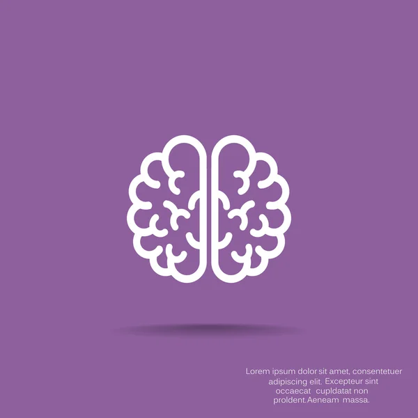 Human brain web icon — Stock Vector