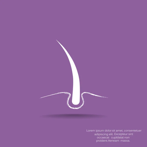 Icône web cheveux endommagés — Image vectorielle