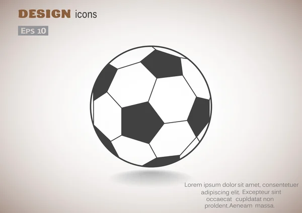 Icône web ballon de football — Image vectorielle