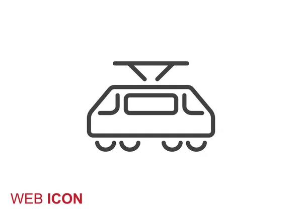 Icône web tram simple — Image vectorielle
