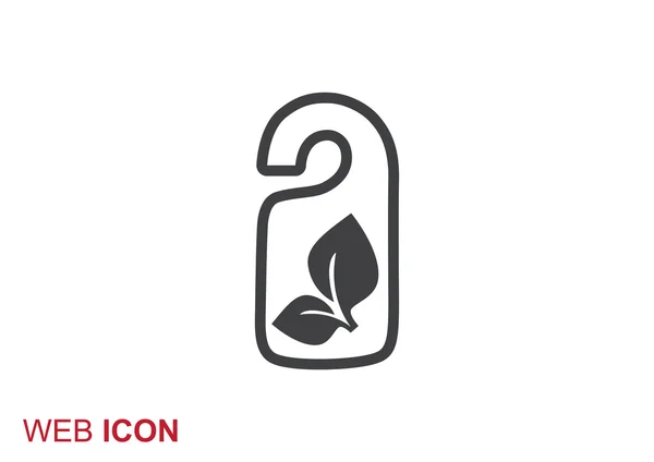 Eco napis z liści ikona — Wektor stockowy