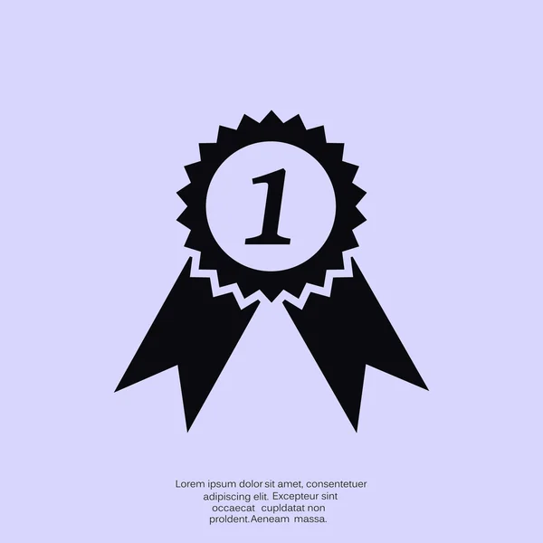 Médaille pour la première place icône web — Image vectorielle