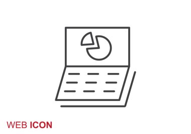 Basit laptop ekran simgesini grafikte ile