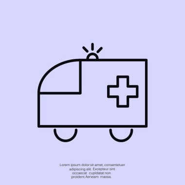 Ambulans araba web simgesi