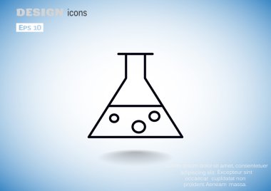 Kimyasal şişesi basit web simgesi