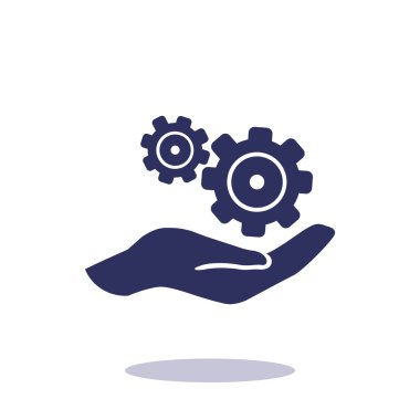 El basit simgesi üzerinde yuvarlak Dişliler