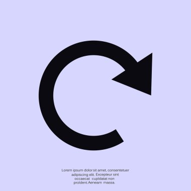 yuvarlak ok web simge vektör çizim